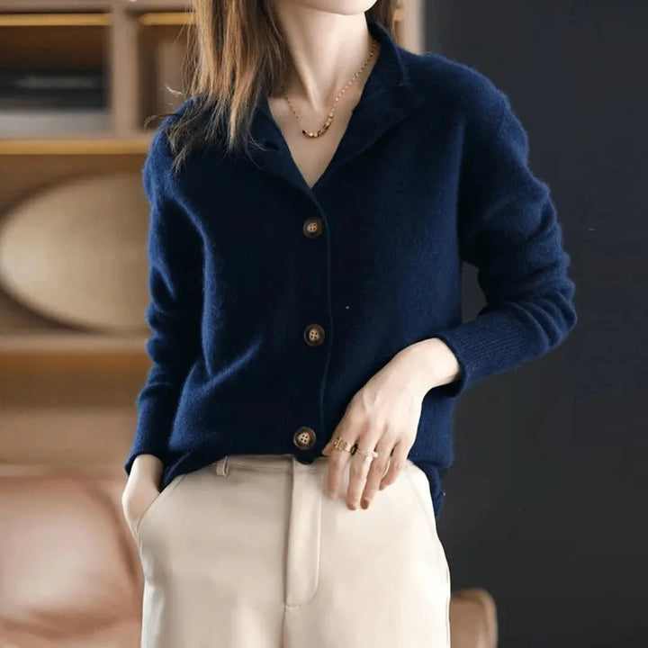 Damen Kaschmir-Strickjacke
