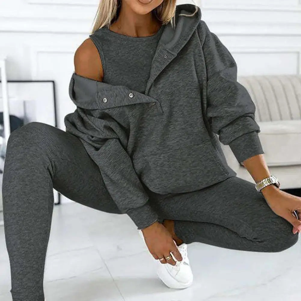 W&W Mode | Zweiteilige Damen-Set mit Kapuzenpullover