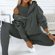 WW | Zweiteilige Damen-Set mit Kapuzenpullover