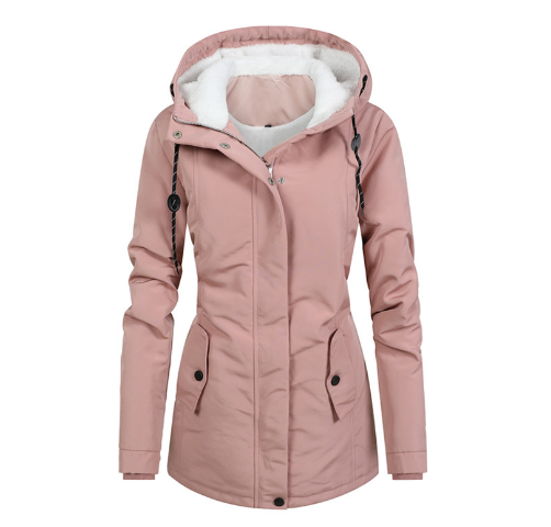 W&W Mode | Gefütterter Wintermantel mit Kapuze wasserdicht Damen
