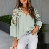 WW | Elegante Bluse mit Spitzenstickerei