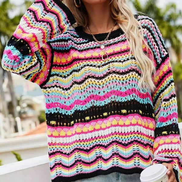 WW | Buntgestreifter Strickpullover