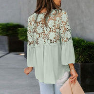 WW | Elegante Bluse mit Spitzenstickerei