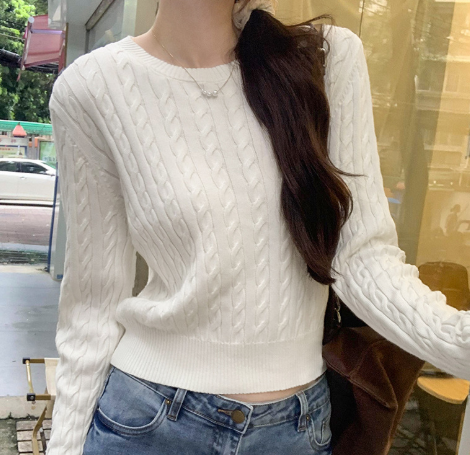 WW | Strickpullover mit R halsausschnitt