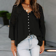 WW | Elegante Bluse mit Spitzenstickerei