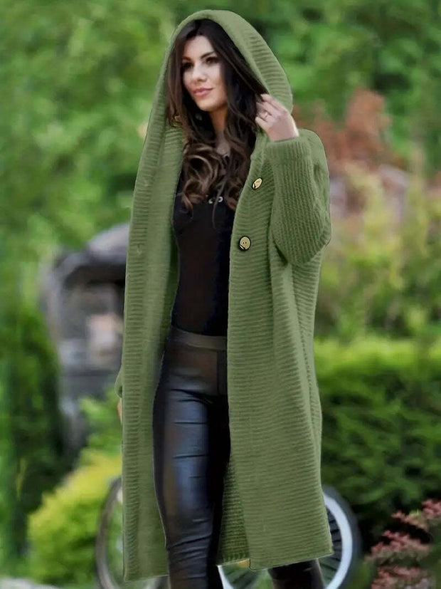 WW | Warme, Lange Strickjacke