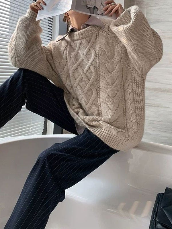 W&W Mode | gestrickter Pullover mit Textur