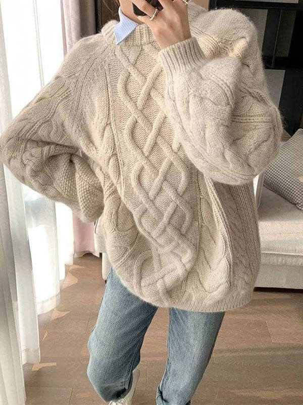 W&W Mode | gestrickter Pullover mit Textur