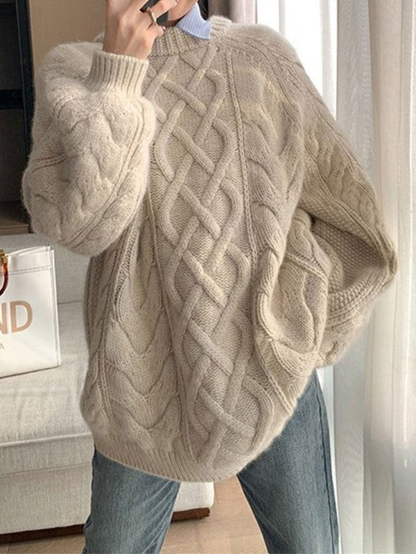 W&W Mode | gestrickter Pullover mit Textur