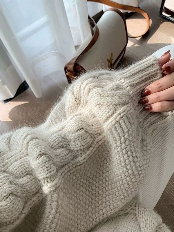 W&W Mode | gestrickter Pullover mit Textur