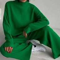 WW | Übergröße Damen Loungewear Satz mit Weitem Bein