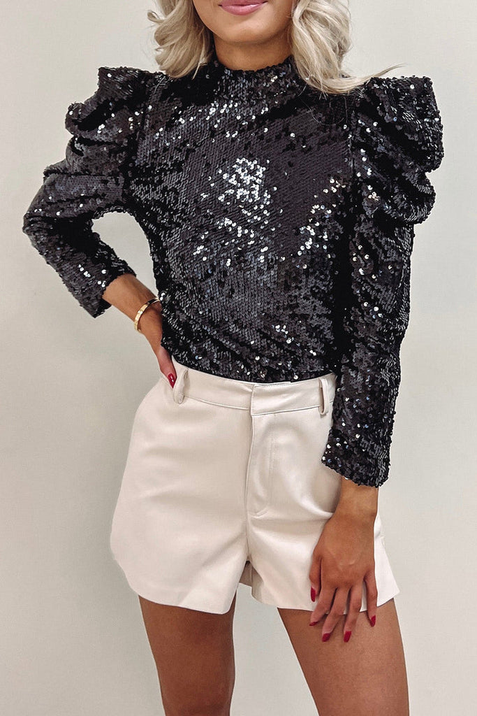 WW | Top Mit Glamouröser Funkelnder Bluse Für Frauen