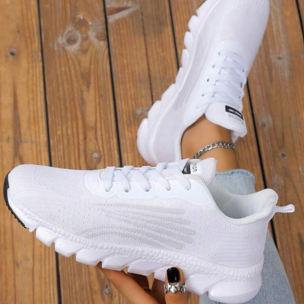 WW | Gestreifte Schnürschuhe - Weiche Sohlen