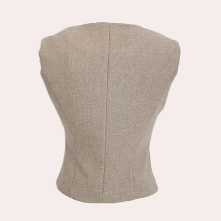 Damen dreiteiliger Hosenanzug mit Hose, Weste und Blazer