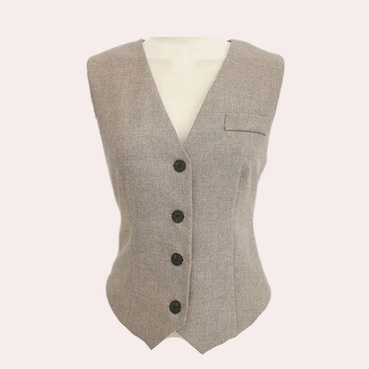 Damen dreiteiliger Hosenanzug mit Hose, Weste und Blazer