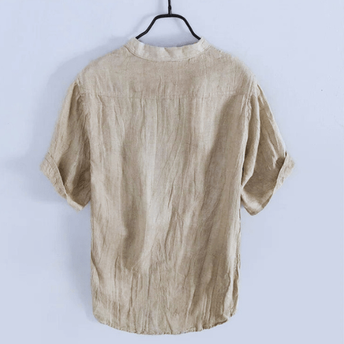 W&W Mode | Shirt Herren Japanische Leinen Shirt Hemd Herren Mit Kurzarm