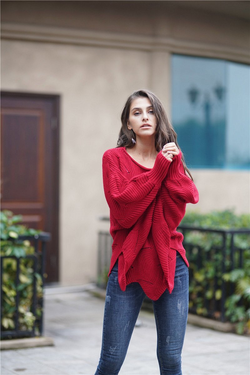 W&W Mode Es wird alles gut Strickpullover - Grün