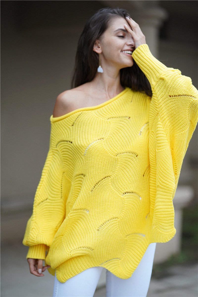 W&W Mode Es wird alles gut Strickpullover - Grün
