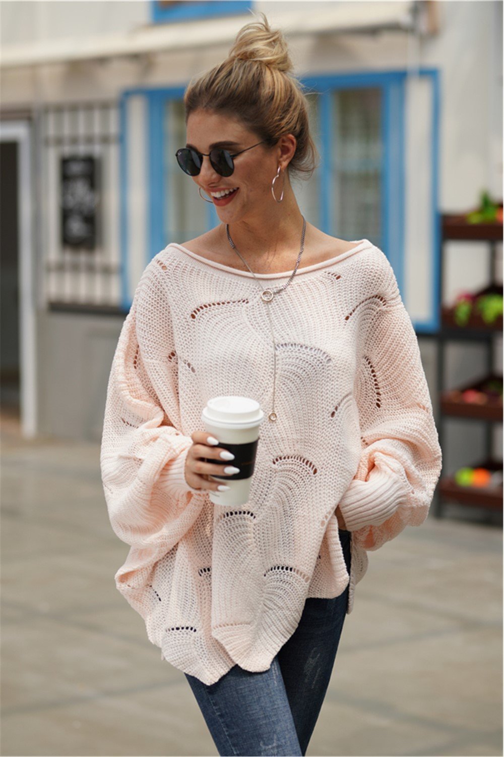 W&W Mode Es wird alles gut Strickpullover - Grün