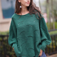 WW Es wird alles gut Strickpullover - Grün
