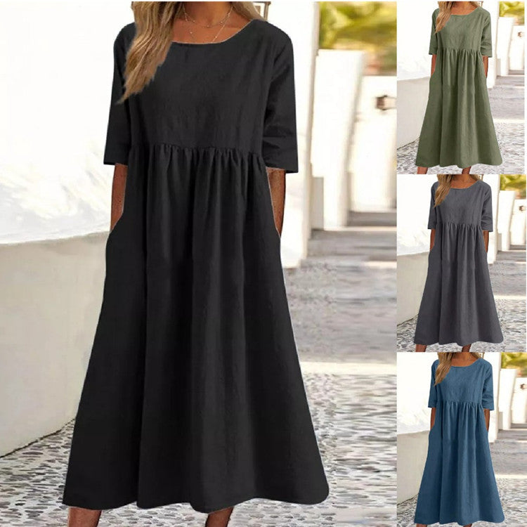 WW | HALBSCHLÜPFEN MIDI-KLEID