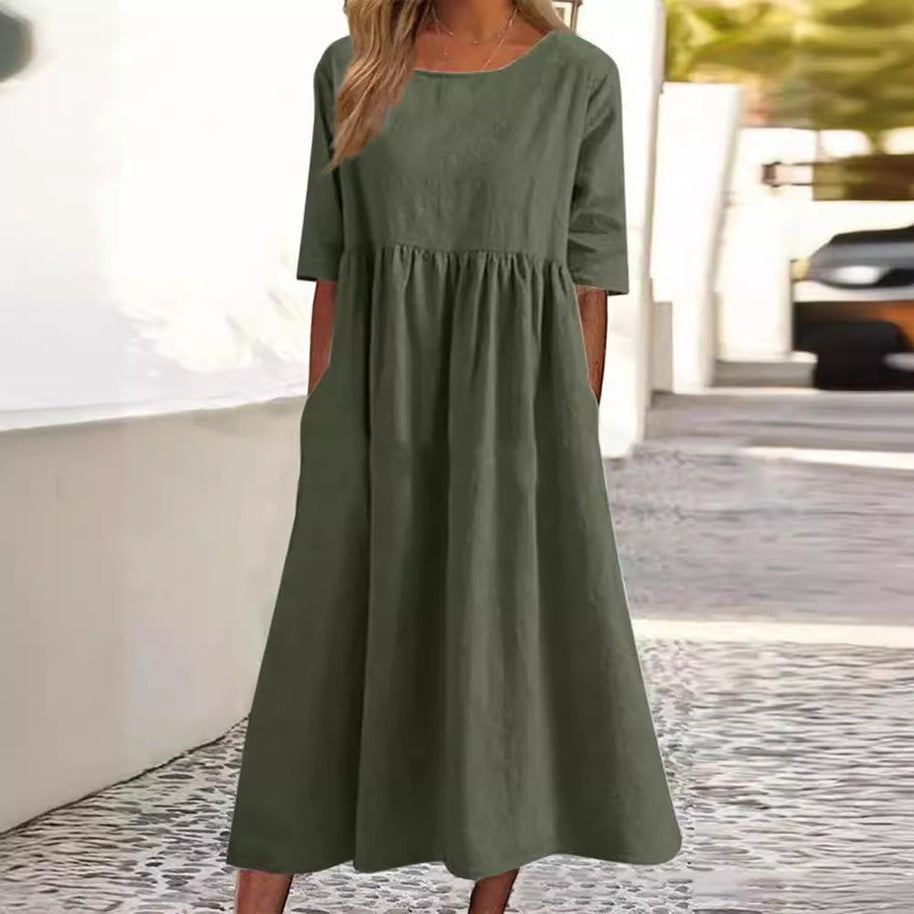 WW | HALBSCHLÜPFEN MIDI-KLEID