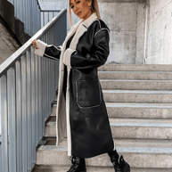 aus Leder und Fleece zum Schnüren