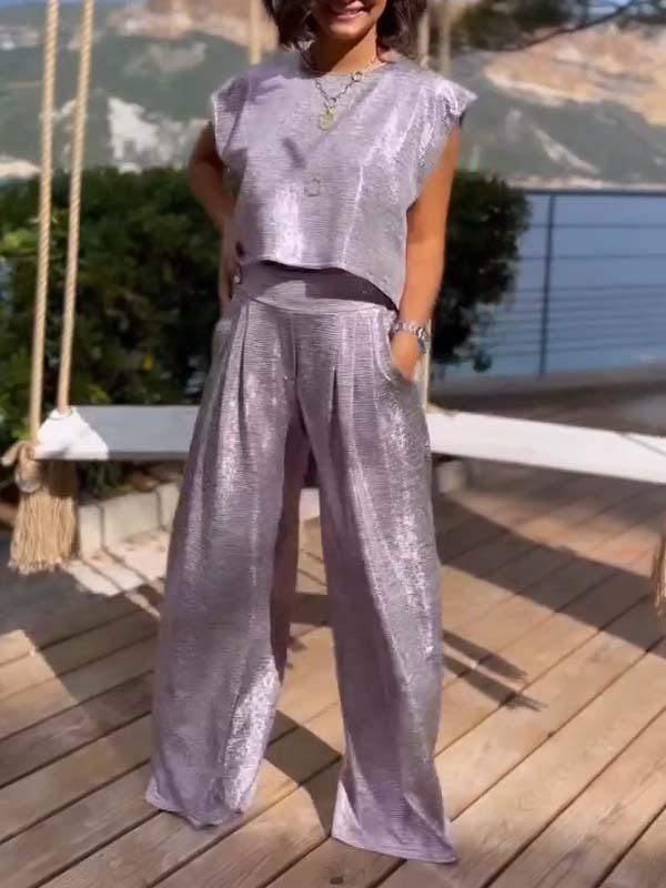 W&W Mode | weite Hose und ärmelloses Oberteil für Frauen