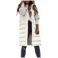 WW BAUMWOLLE LANGER MANTEL ÄRMELLOS LOSE JACKE