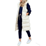 WW BAUMWOLLE LANGER MANTEL ÄRMELLOS LOSE JACKE