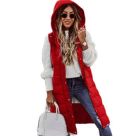 WW BAUMWOLLE LANGER MANTEL ÄRMELLOS LOSE JACKE