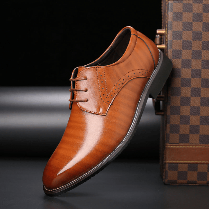 W&W Mode | Stilvolle Herren Schuhe Schnürschuhe Mit Brogue Details