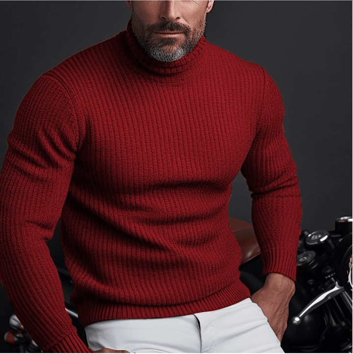 W&W Mode | Stilvolle Rollkragenpullover Herren Sweatshirt Jumper