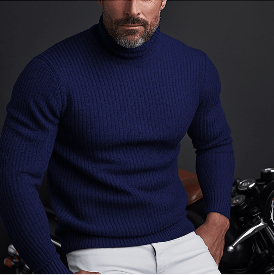 WW | Stilvolle Rollkragenpullover Herren Sweatshirt Jumper