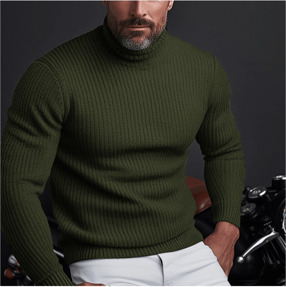 WW | Stilvolle Rollkragenpullover Herren Sweatshirt Jumper