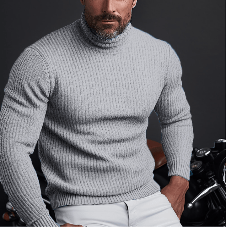 W&W Mode | Stilvolle Rollkragenpullover Herren Sweatshirt Jumper