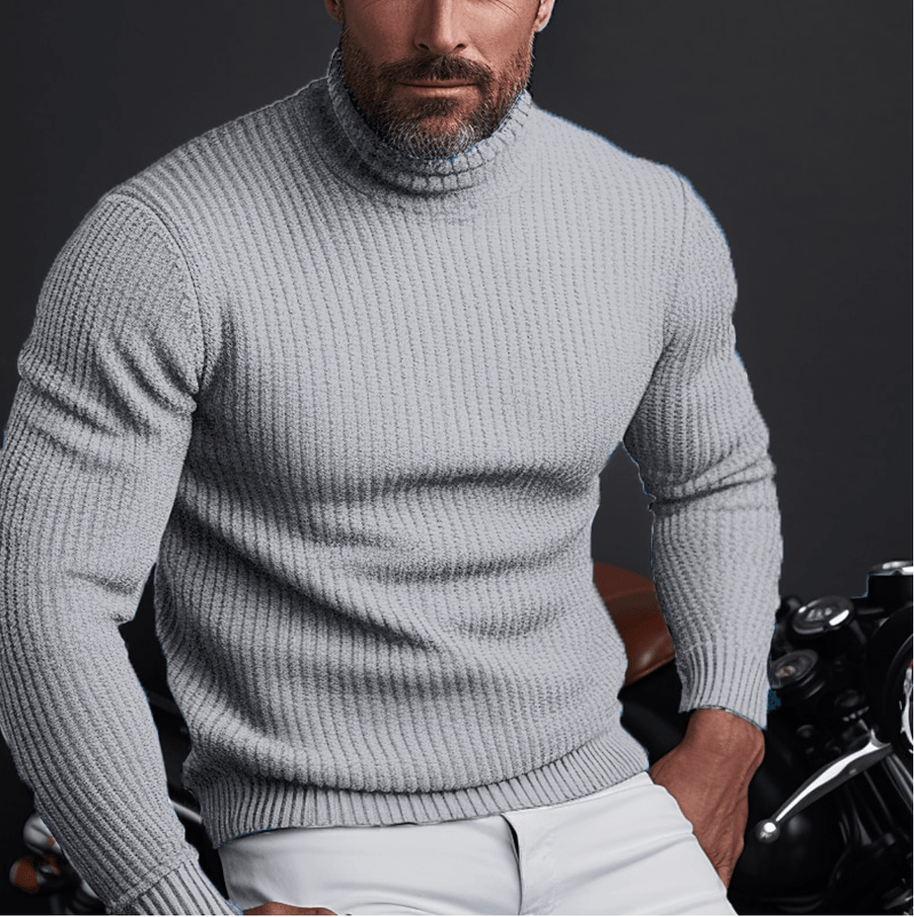 WW | Stilvolle Rollkragenpullover Herren Sweatshirt Jumper