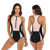 WW | Einteiliger Sport-Badeanzug Mit Interessantem Design