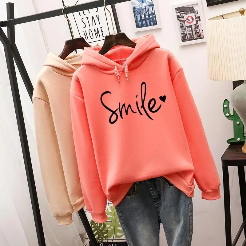 W&W Mode | Geschnittener Smile Hoodie Für Frauen