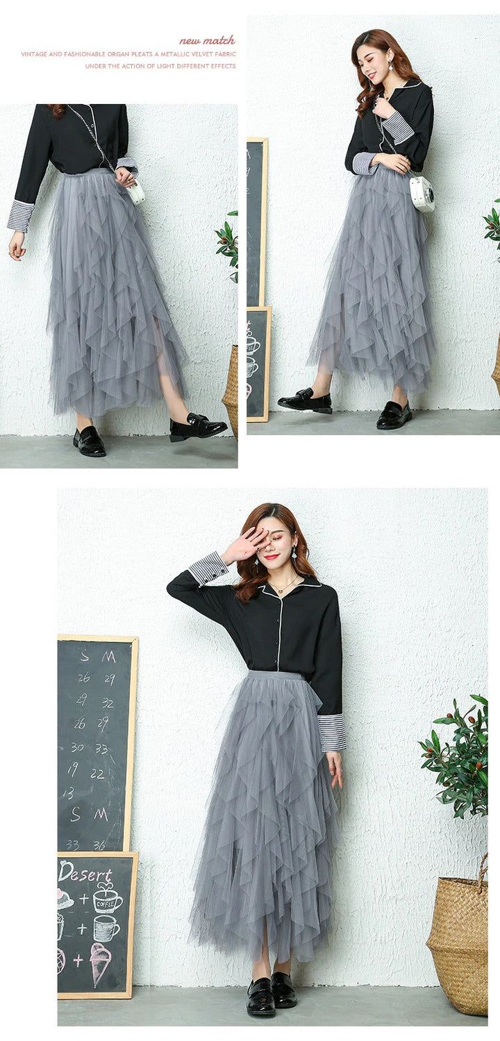 W&W Mode Hohe Taille Plissee-Rock
