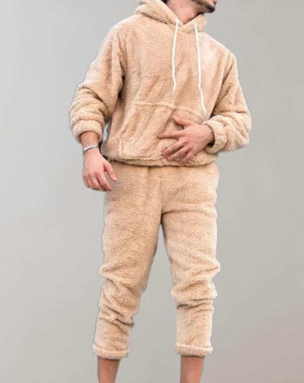 WW | 2 Teiliges Satz Für Herren Mit Kapuzenpullover Und Verkürzter Jogginghose Kleidung