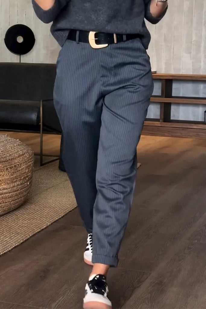 WW | Elegante gestreifte Anzughose