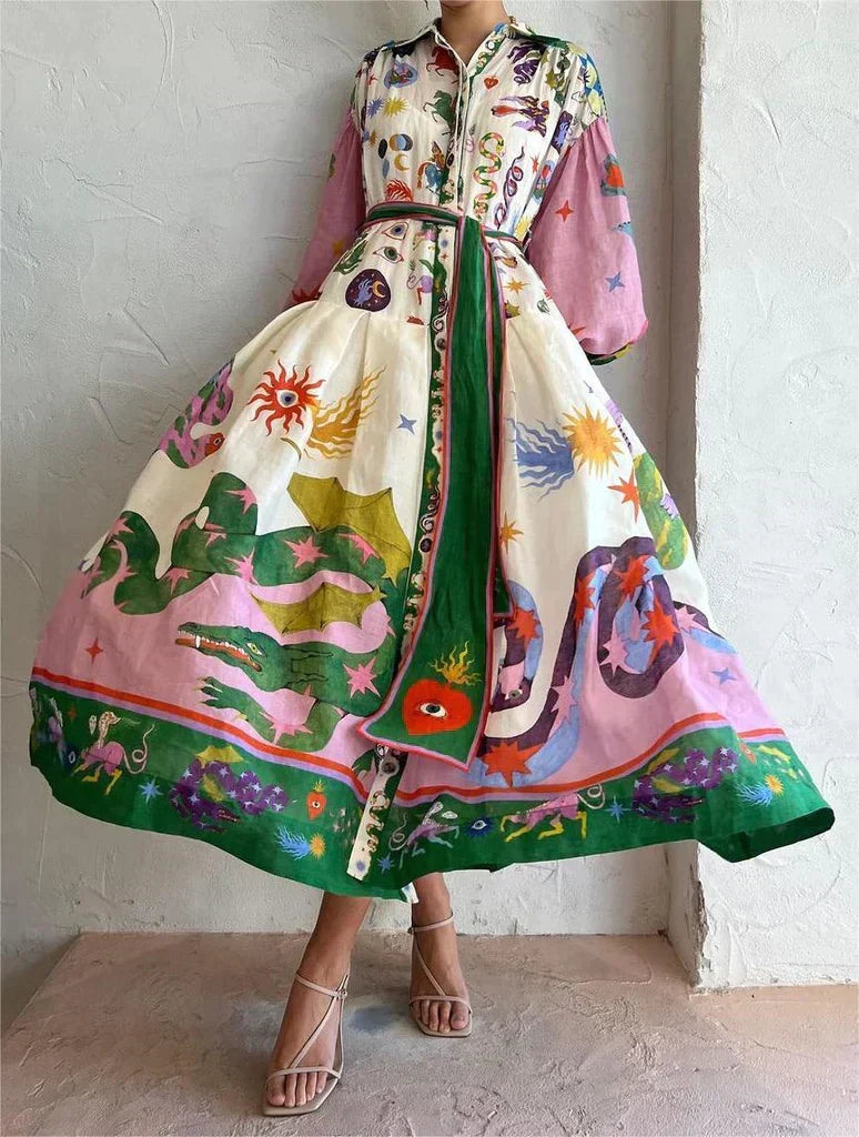 W&W Mode | Italienisches Maxi Kleid Für Damen Mit Boho Chic
