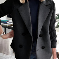WW | Damen Blazer aus veganer Wolle mit gestrickten Ärmeln