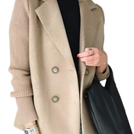 WW | Damen Blazer aus veganer Wolle mit gestrickten Ärmeln