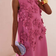 WW | Langes Rosa Kleid Mit Blumen