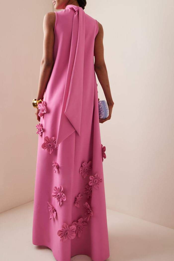 Damen langes Blumenkleid
