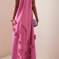 WW | Langes Rosa Kleid Mit Blumen