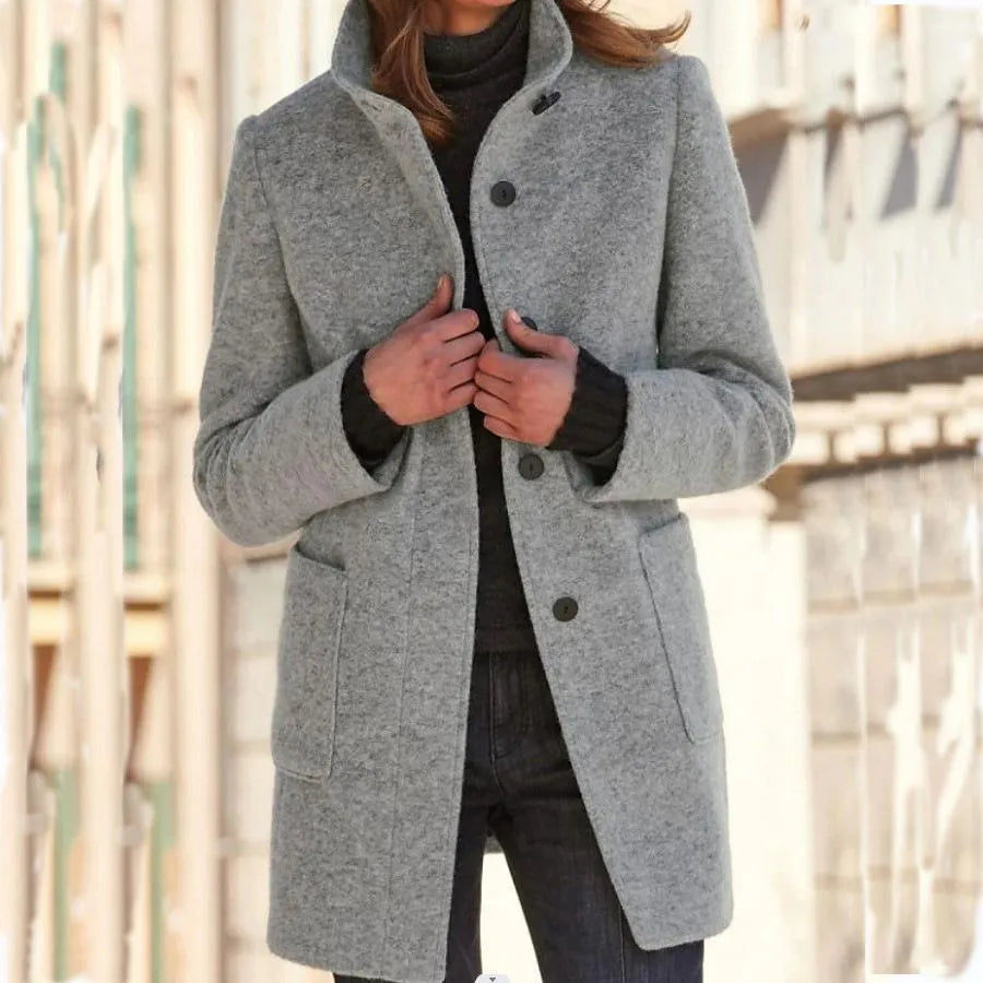 WW | Trendy Wolljacke mit Knöpfen