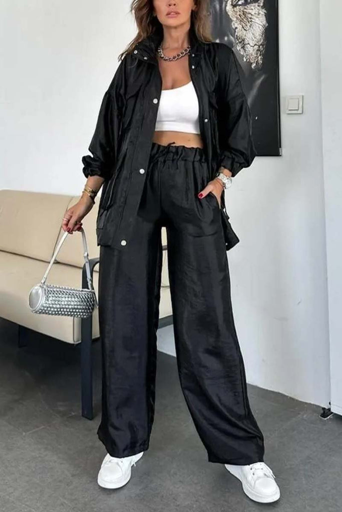 WW | Modisches Oversized Jacken- und Hosen-Set
